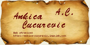 Ankica Cucurević vizit kartica